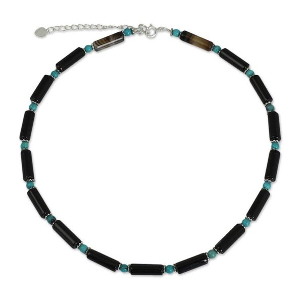 Alternate image for Handcrafted Onyx Choker Sky Song