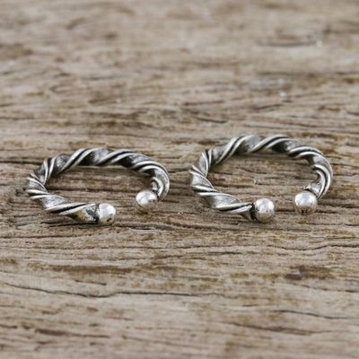 Alternate image for Twisting Sterling Silver Ear Cuffs from Thailand Stylish Twist