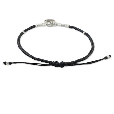 Alternate image for Karen Silver Om Charm Bracelet from Thailand Round Om