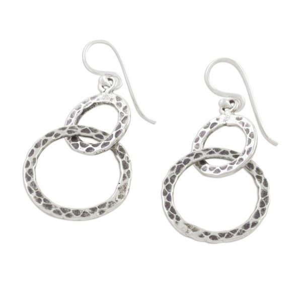 Alternate image for Linked Sterling Silver Dangle Earrings from Thailand Smiths Links