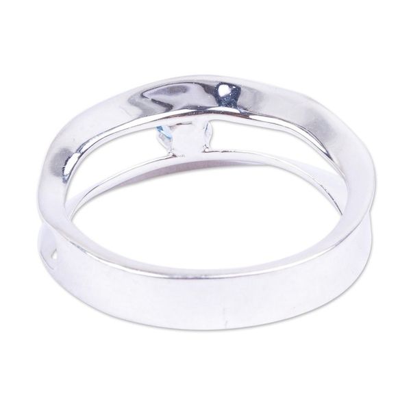 Alternate image for 925 Sterling Silver and Topaz Ring from Mexico Deep Waves