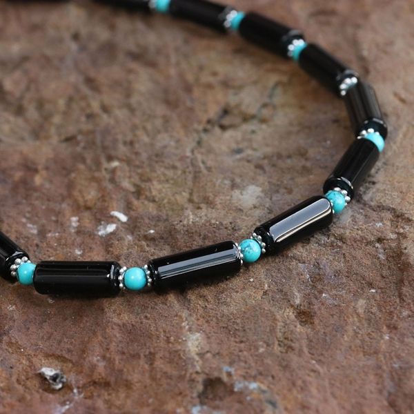 Alternate image for Handcrafted Onyx Choker Sky Song