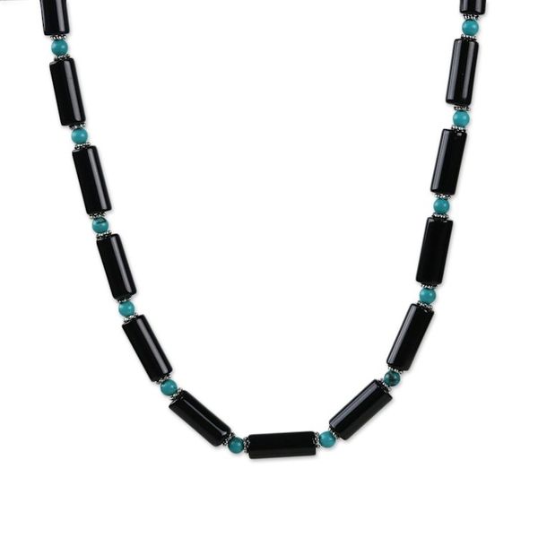 Alternate image for Handcrafted Onyx Choker Sky Song