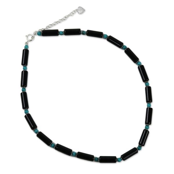 Alternate image for Handcrafted Onyx Choker Sky Song