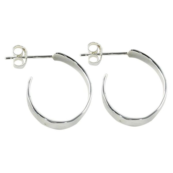 Alternate image for Modern Thai 925 Sterling Silver Half-Hoop Earrings Contemporary Woman