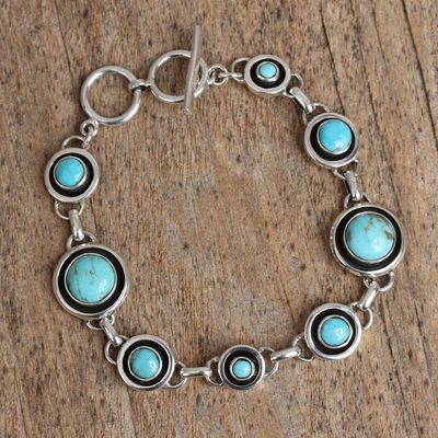 Alternate image for Circular Turquoise Link Bracelet from Mexico Turquoise Eternity