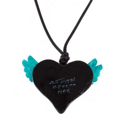 Alternate image for Colorful Hand Painted Heart Necklace Change of Heart