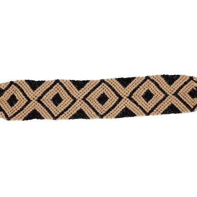 Alternate image for Black and Wheat Colored 100 Macrame Cotton from Chiapas Chiapas Wheat