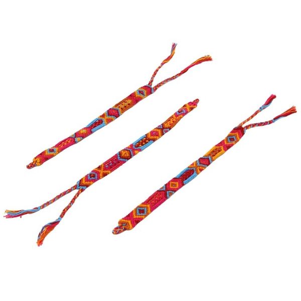 Alternate image for Bright Cotton Wristband Bracelet from Mexico Set of 3 Forever Friends