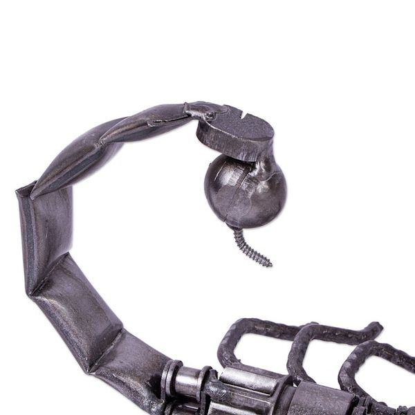 Alternate image for Recycled Scrap Metal Sculpture from Mexico Escorpion Rustico