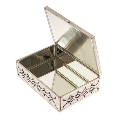 Alternate image for Talavera Tin and Ceramic Jewelry Box in Warm Floral Details Palace of Flowers