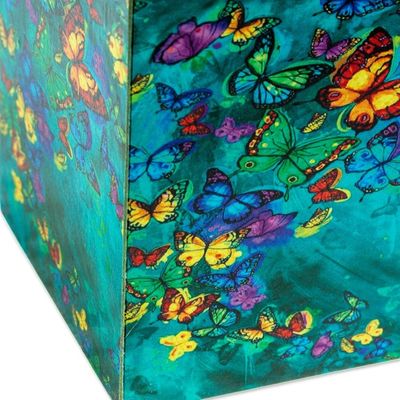 Alternate image for Pine Wood Pencil Holder with Decoupage Butterflies Paradise Butterflies