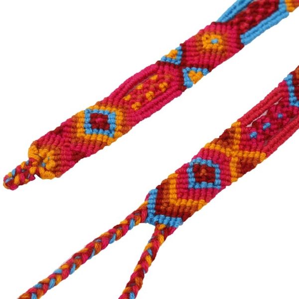 Alternate image for Bright Cotton Wristband Bracelet from Mexico Set of 3 Forever Friends