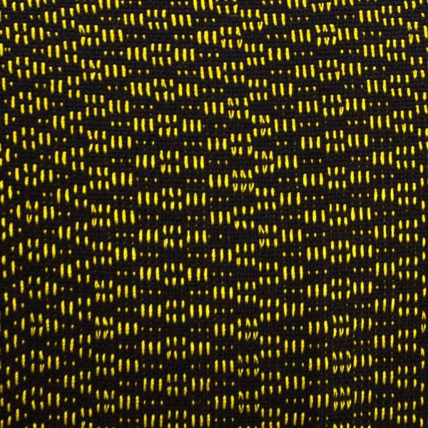 Alternate image for Handwoven Zapotec Black and Yellow Cotton Shawl Sun and Shadow