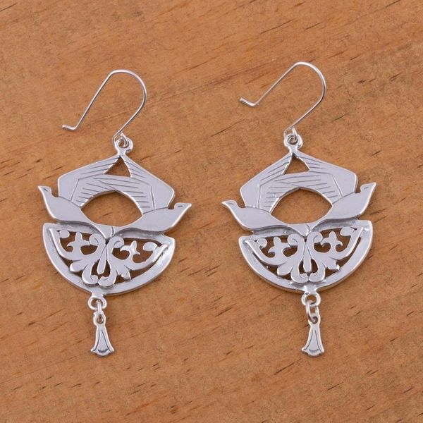 Alternate image for Sterling silver dangle earrings Songbirds