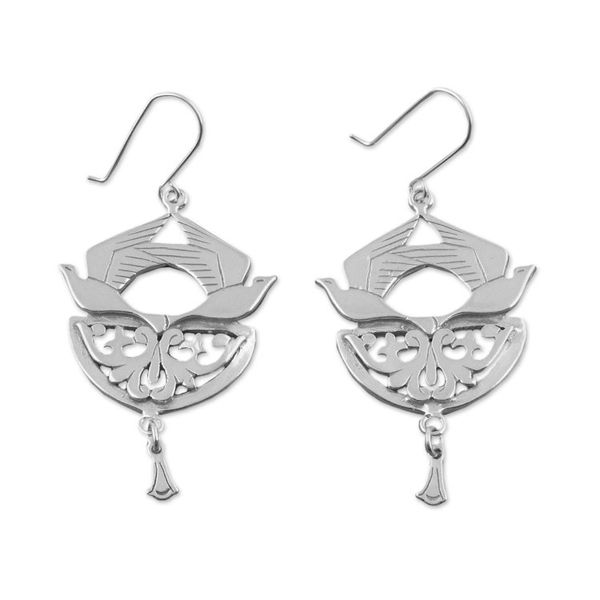 Alternate image for Sterling silver dangle earrings Songbirds