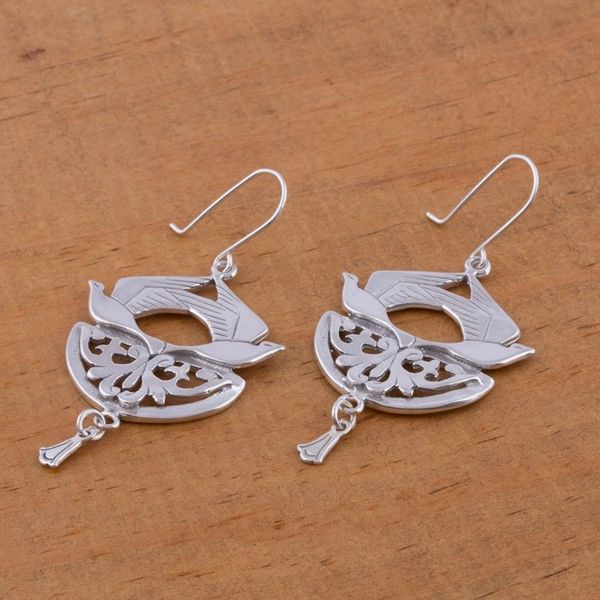 Alternate image for Sterling silver dangle earrings Songbirds
