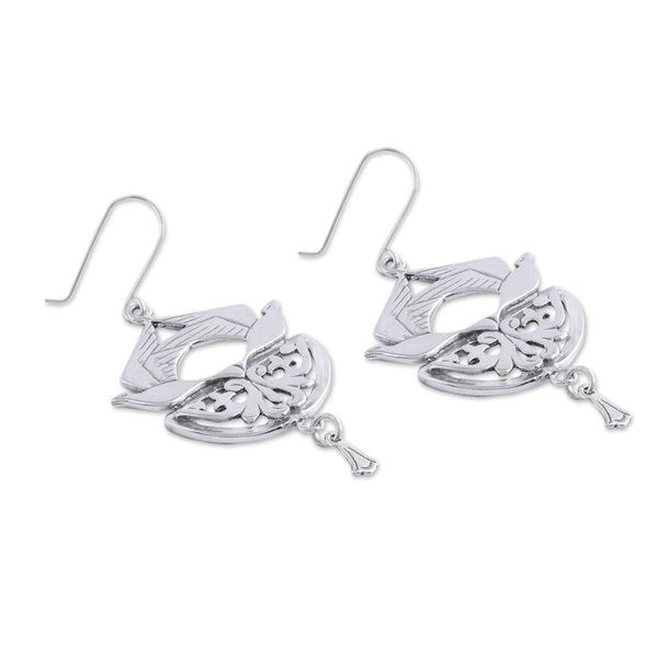 Alternate image for Sterling silver dangle earrings Songbirds