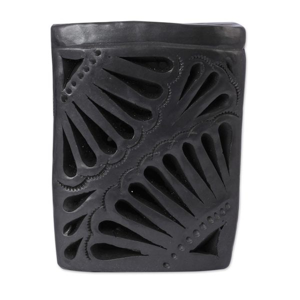 Alternate image for Oaxaca Barro Negro Triangular Ceramic Pencil Holder Oaxacan Twilight