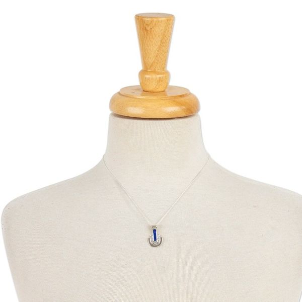 Alternate image for Taxco Lapis Lazuli Pendant Necklace from Mexico Huipil Style