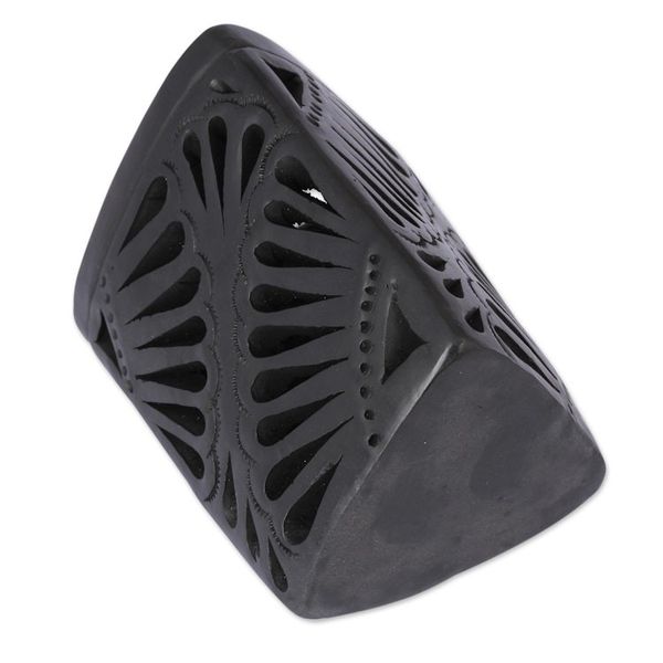 Alternate image for Oaxaca Barro Negro Triangular Ceramic Pencil Holder Oaxacan Twilight