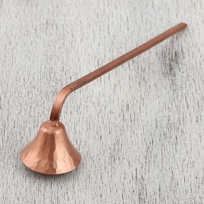Alternate image for Handcrafted Hammered Copper Candle Extinguisher from Mexico Lights Out