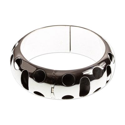 Alternate image for Modern Sterling Silver Bangle Bracelet Bold Openings