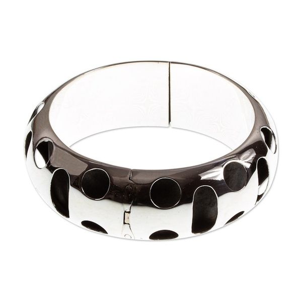 Alternate image for Modern Sterling Silver Bangle Bracelet Bold Openings