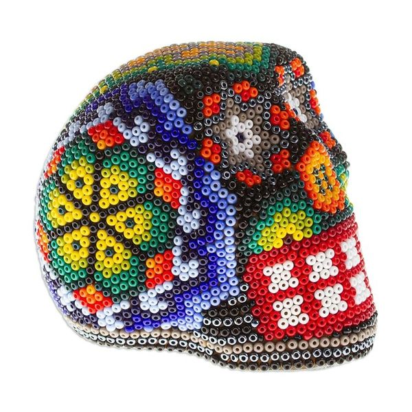 Alternate image for Handmade Huichol Skull Figurine Peyote Memories