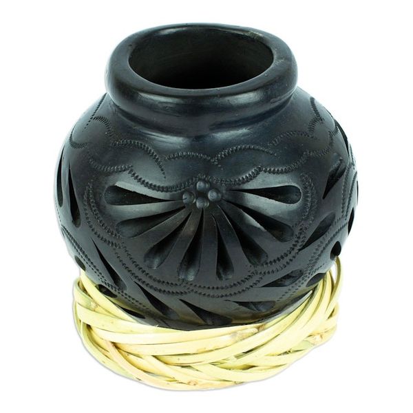 Alternate image for Barro Negro Black Ceramic Decorative Mini Vase Splendid Black