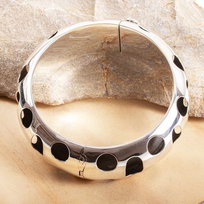 Alternate image for Modern Sterling Silver Bangle Bracelet Bold Openings