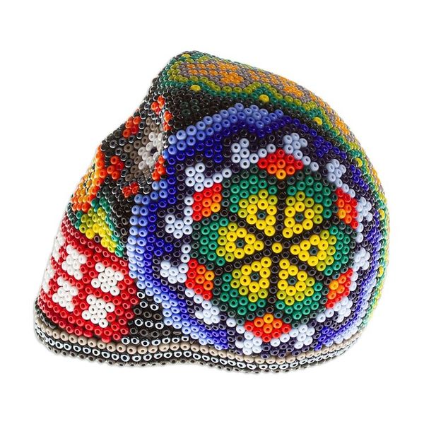 Alternate image for Handmade Huichol Skull Figurine Peyote Memories