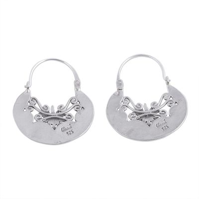 Alternate image for Handcrafted Sterling Silver Hoop Earrings from Mexico Sun Renaissance