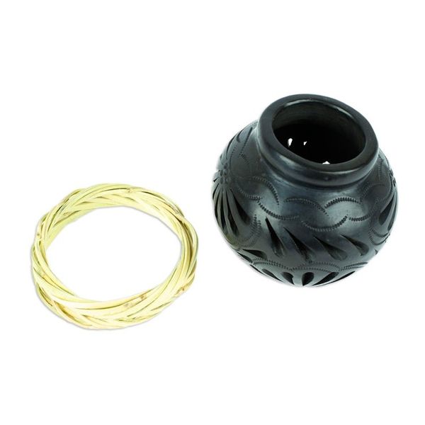 Alternate image for Barro Negro Black Ceramic Decorative Mini Vase Splendid Black