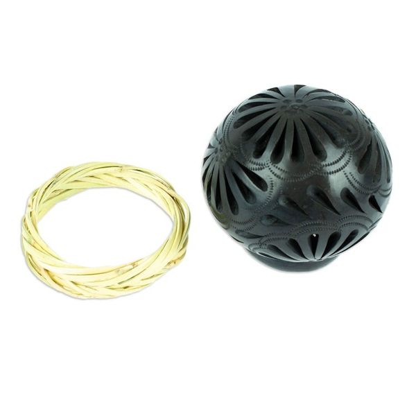 Alternate image for Barro Negro Black Ceramic Decorative Mini Vase Splendid Black
