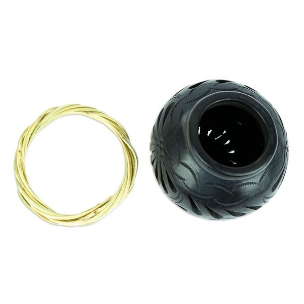 Alternate image for Barro Negro Black Ceramic Decorative Mini Vase Splendid Black