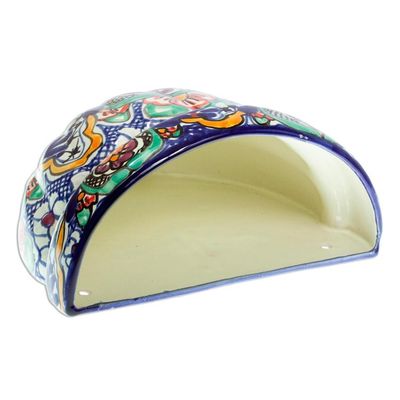 Alternate image for Handmade Multicolored Ceramic Wall Planter Guanajuato Garden