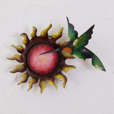 Alternate image for Handcrafted Sunflower Steel Wall Sculpture from Mexico Blooming Sunflower