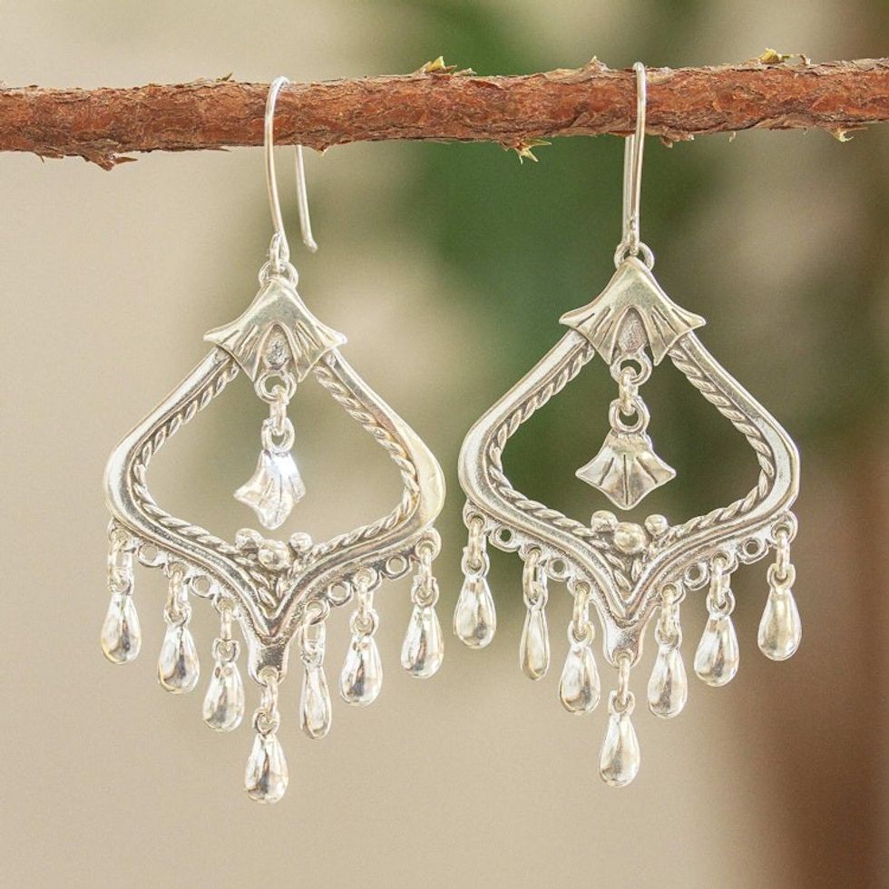 Vintage Style Sterling Silver Chandelier Earrings 'Ingenue'