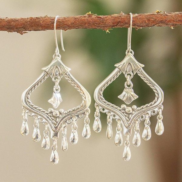 Alternate image for Vintage Style Sterling Silver Chandelier Earrings Ingenue