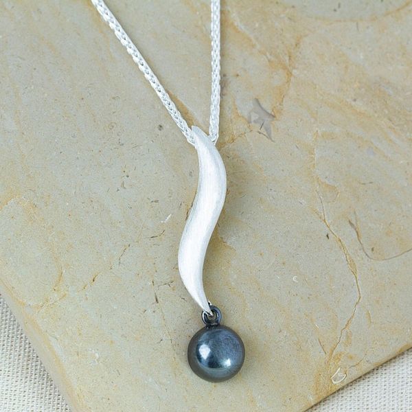 Alternate image for Modern Abstract Taxco Silver Pendant Necklace Taxco Contrasts