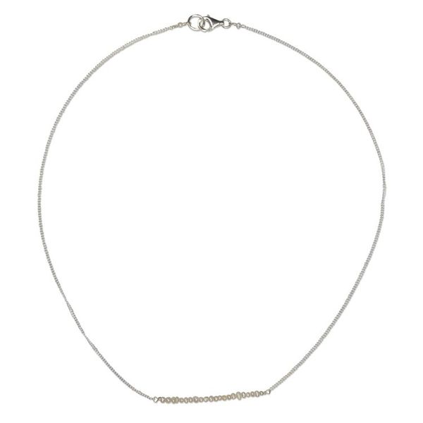 Alternate image for Hand Crafted Cultured Pearl and Sterling Silver Necklace Pearl Sequence