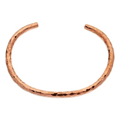 Alternate image for Textured Copper Cuff Bracelet Made in Mexico Textured Charm