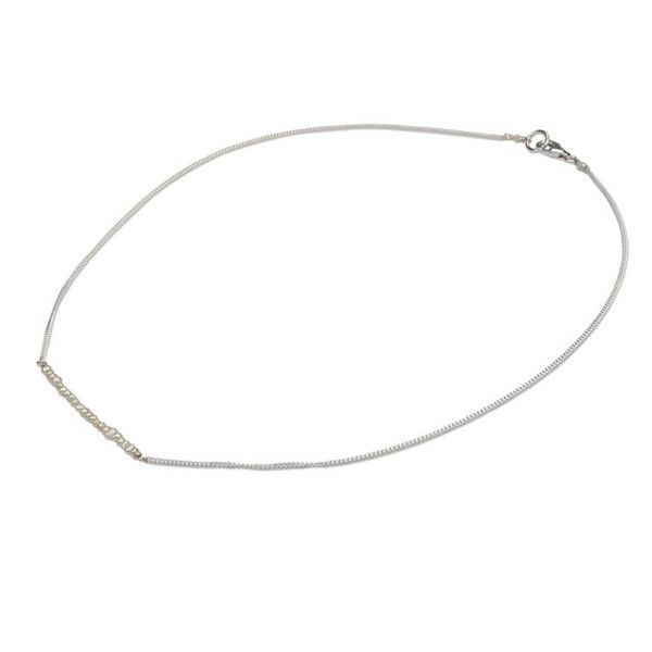 Alternate image for Hand Crafted Cultured Pearl and Sterling Silver Necklace Pearl Sequence