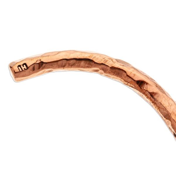 Alternate image for Textured Copper Cuff Bracelet Made in Mexico Textured Charm