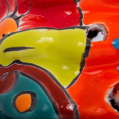 Alternate image for Talavera-Style Ceramic Christmas Tree Lantern from Mexico Christmas Pine