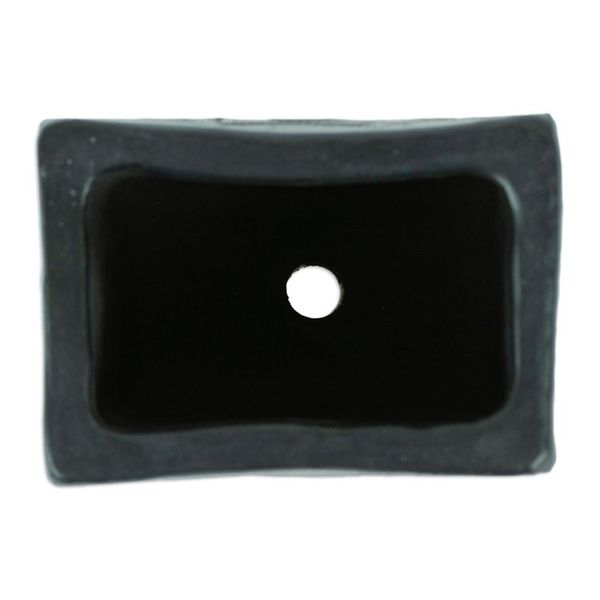 Alternate image for Barro Negro Black Ceramic Mini Flower Pot Handmade in Mexico Square  Peacock Too