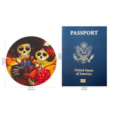 Alternate image for Wood Coasters Day of the Dead Set of 4 from Mexico Catrin and Catrina