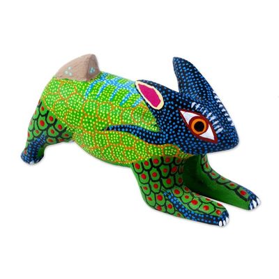 Alternate image for Handcrafted Rabbit Alebrije from Mexico Green Hare