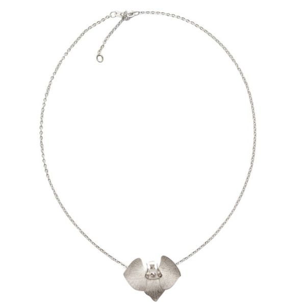Alternate image for Butterfly Orchid Pendant Necklace in a Combination Finish Butterfly Orchid